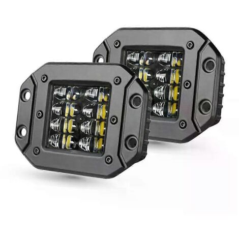 projecteurs de travail encastrés de 5 pouces pour véhicules tout-terrain, 12 V/24 V, 40 W, à faisceau concentré, avec barre lumineuse LED pour phares de voiture, camion, VTT et Jeep.