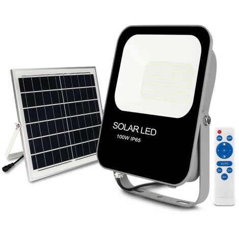 Projecteurs étanche solaires à LED 100W Blanc froid 6000k - DIGILAMP