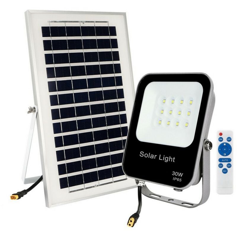 Projecteurs étanche solaires à led 30W Blanc froid 6000K Digilamp