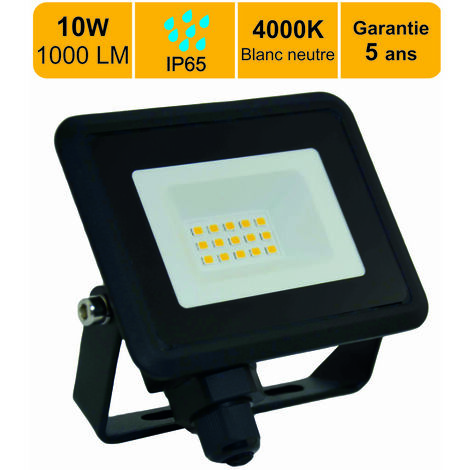 Projecteurs LED 10W 650 LM 4000K IP65 connexion en direct - garantie 5 ans