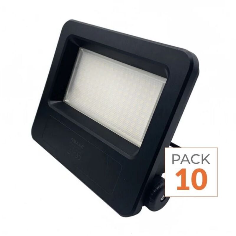 Projecteurs led Extérieur 50W IP65 noir (Pack de 10) - Blanc Neutre 4000K - 5500K Silamp Projecteurs led Extérieur 50W IP65 noir (Pack de 10) - Blanc Neutre 4000K - 5500K Silamp