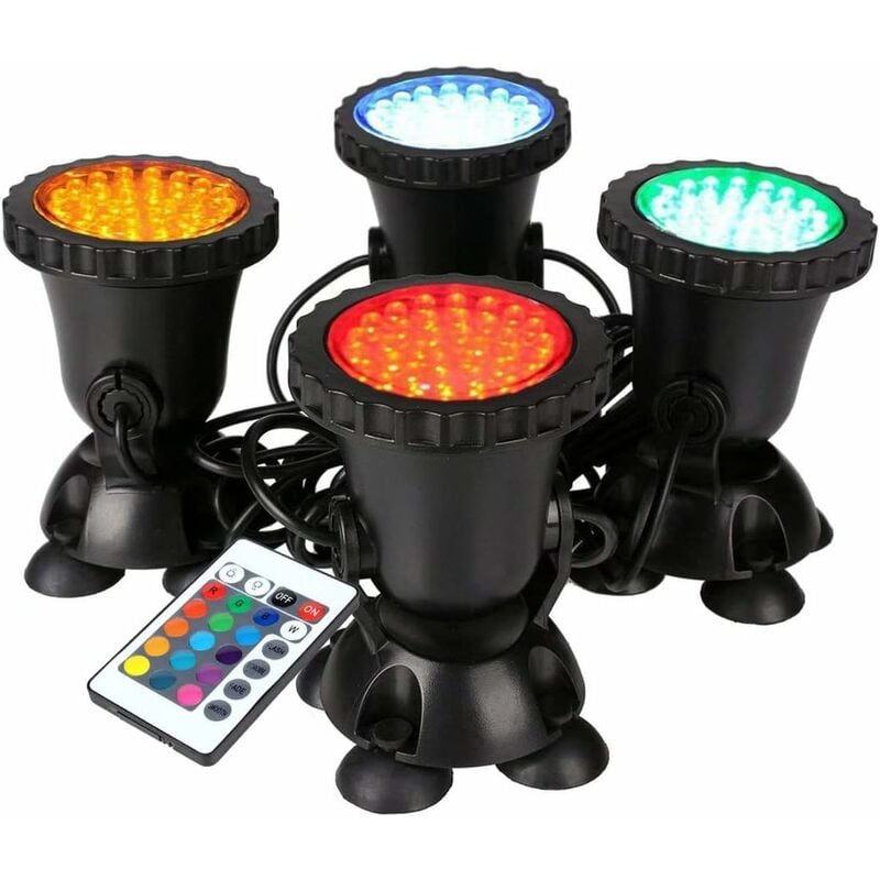 Fei Yu - Projecteurs led Submersibles imperméables rgb Lampe spot, Eéglable IP68 étanche Lampe Lumières pour Extérieur, Jardin, Piscine, étang