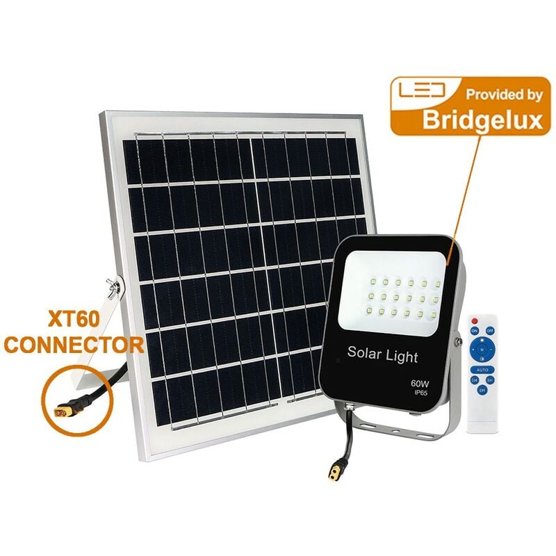 Digilamp - Projecteurs solaires led Noir 60W étanche IP65