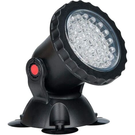 Projecteurs sous-marins étanches multicolores RGB avec télécommande pour aquarium, bassin, piscine, jardin, prise britannique (lot de 4).