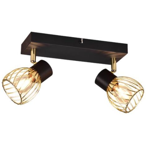 Projecteurs trio lighting ardon 2x e14 max 10w or noir - r81382080