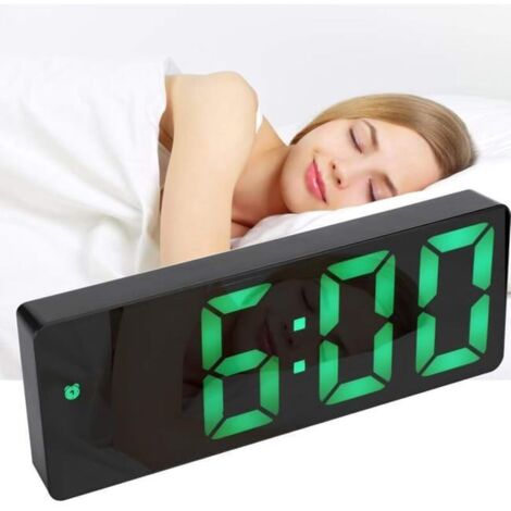 Projection Alarm Clock, LED Digital Alarm Clock with Mirror, USB Charging Port, Snooze, Dual Alarm, FM Radio