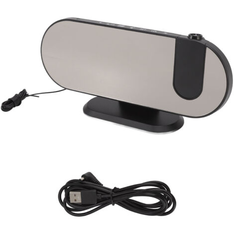 Projection Alarm Clock USB Powered Mirror Display Design High Brightness LED Light Source Ceiling Digital Alarm Clock