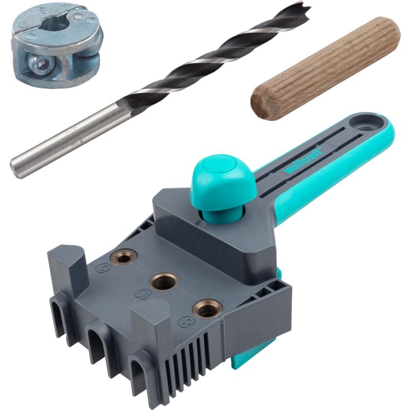 Wolfcraft - I Projekt-set "dübelverbindungen Herstellen" I 8621000 I Für Passgenaue, Stabile Eck-, T- Und Flächenverbindungen Mit Ø-8-mm-dübeln