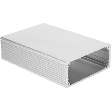 Projektgehäuse aus matt-silbernem Aluminium, 27 x 66 x 100 mm, mit Kühlkörper für DIY-Elektronik