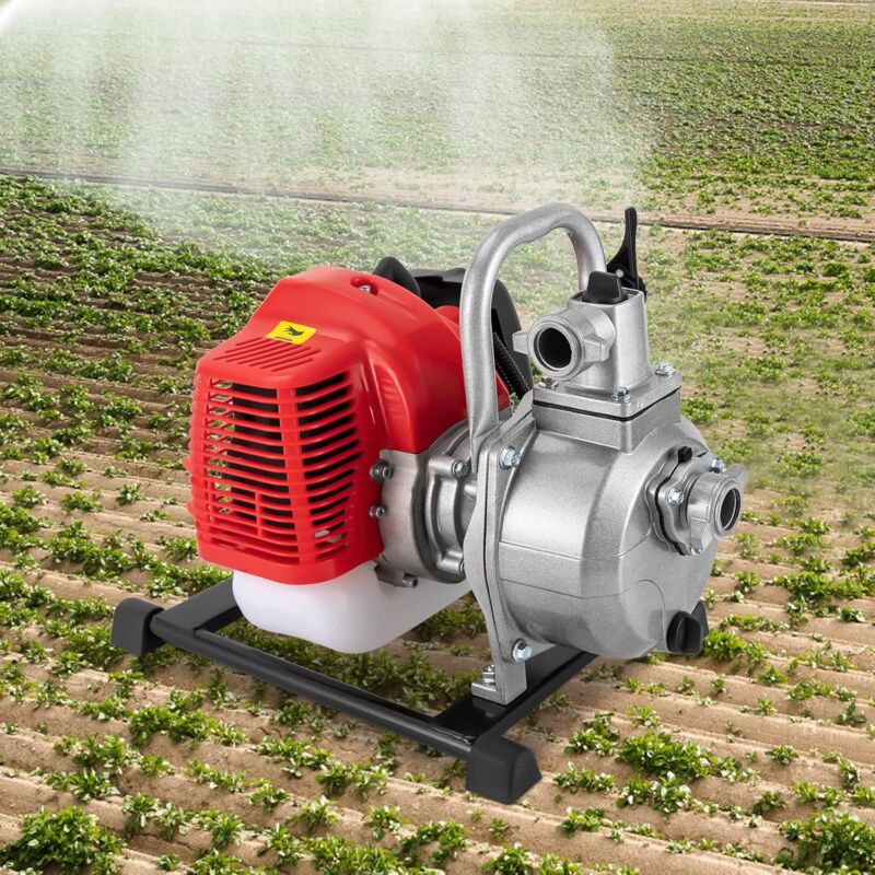 Pompe de jardin à 2 temps 42,5 cc - Pompe à eau à essence - Pompe à eau sale - Moteur à gaz - Pompe d'arrosage - Kit 40 f - 1,45 kW