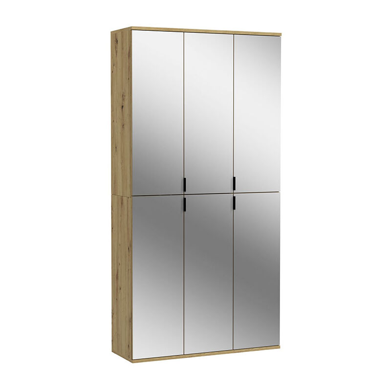 Ebuy24 Projektx Kleiderschrank 4+2-türig 6 Türen Spiegel.