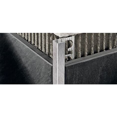 Projolly square alluminio spazzolato titanio h=10 mm l=2.7 ml