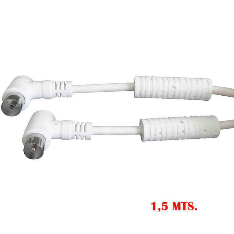 

Prol. tv video acodada con filtro 9,5mm 1,5m blanca - EDM