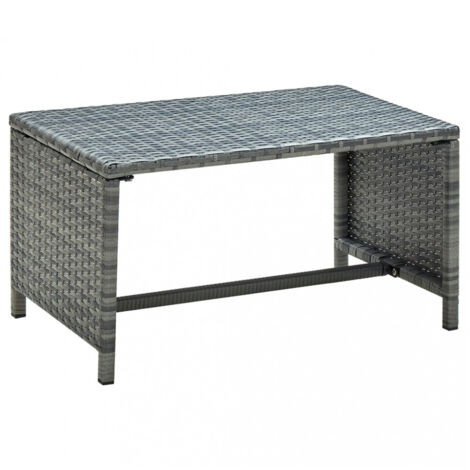 Prolenta Premium Couchtisch Anthrazit 70x40x38 cm Poly Rattan