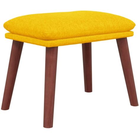 Prolenta Premium Fußhocker Senfgelb 45x29,5x35 cm Stoff