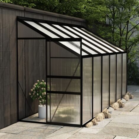 Prolenta Premium Gewächshaus Anthrazit Aluminium 7,44 m³