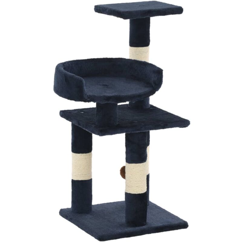 Prolenta Premium - Katzen-Kratzbaum mit Sisal-Säulen 65 cm Blau