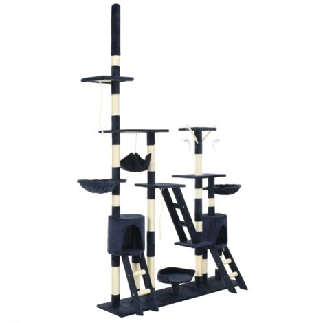 Prolenta Premium Katzen-Kratzbaum mit Sisal-Kratzsäulen 230 - 250 cm Blau