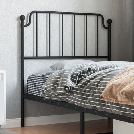 Prolenta Premium Kopfteil Metall Schwarz 90 cm