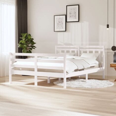 Prolenta Premium Massivholzbett Weiß 140x200 cm