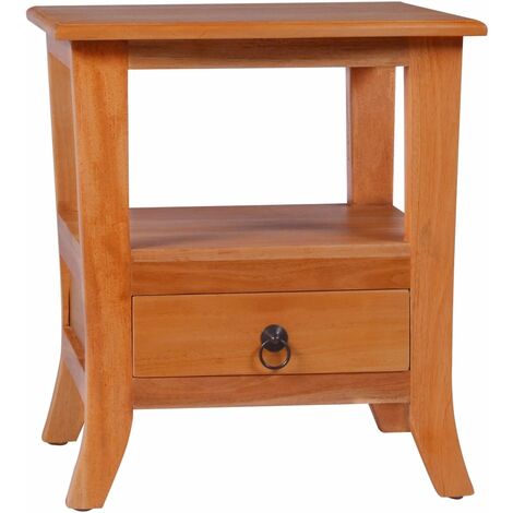 Prolenta Premium Nachttisch 40x40x45 cm Massivholz Mahagoni - Braun