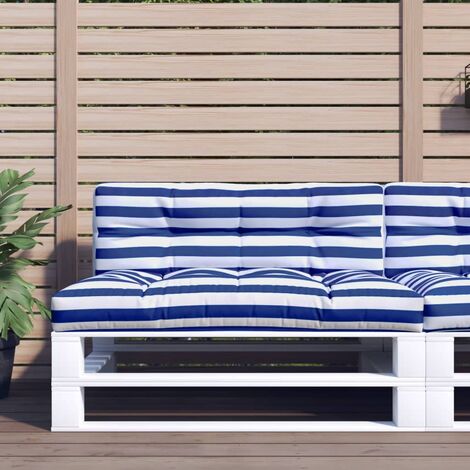 Gartenmoebel blau weiß | Sessel-Erhöhungen