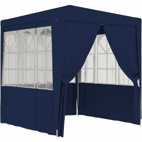 Prolenta Premium Profi-Partyzelt mit Seitenwänden 2,5x2,5 m Blau 90 g/m²