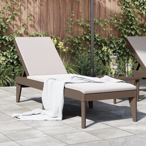Prolenta Premium Sonnenliege Braun 186x60x29 cm PP