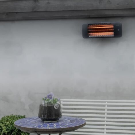 Prolenta Premium Wandheizstrahler Lugo 2000 W Quarz Grau