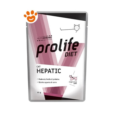 Prolife Cat Veterinary Hepatic  - Prolife Cat Veterinary Hepatic - Bustina Da 85 Gr
