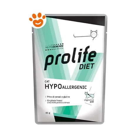 Prolife Cat Veterinary Hypoallergenic  - Prolife Cat Veterinary Hypoallergenic - Bustina Da 85 Gr
