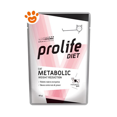 Prolife Cat Veterinary Metabolic Weight Reduction  - Prolife Cat Veterinary Metabolic Weight Reduction - Bustina Da 85 Gr