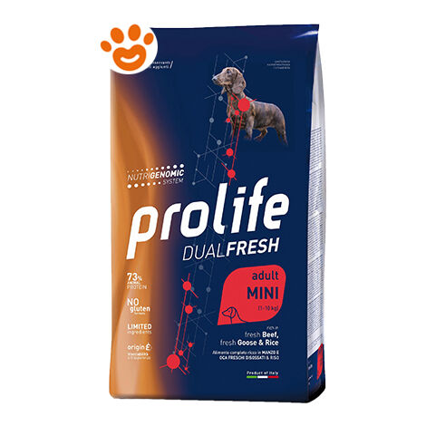 Prolife Dog DualFresh Adult Mini Manzo, Oca e Riso  - Prolife Dog DualFresh Adult Mini Manzo, Oca e Riso - Sacco Da 600 gr, Sacco Da 600 Gr