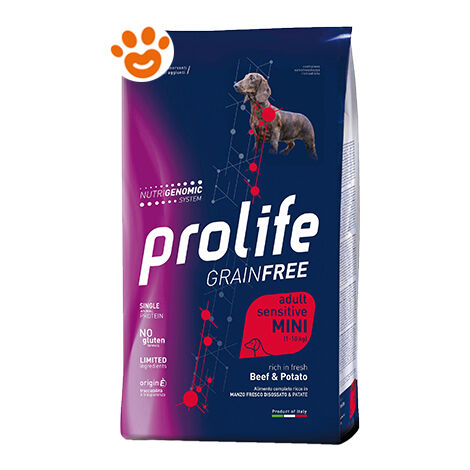 PROLIFE DOG Grain Free Sensitive Mini Adult manzo e Patate 2 kg