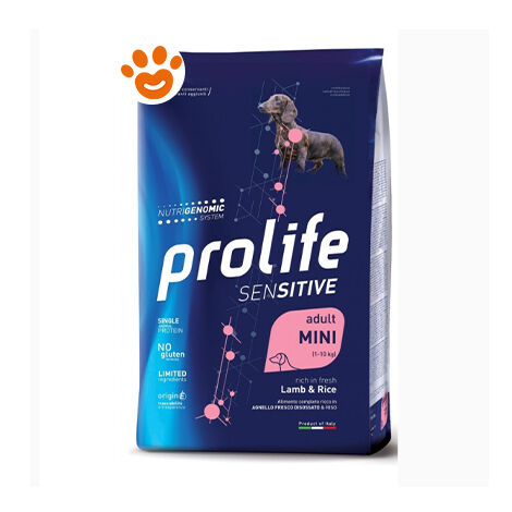 Prolife Dog Sensitive Adult Mini Lamb & Rice - Prolife Dog Sensitive Adult Mini Lamb & Rice - Sacco Da 7 Kg