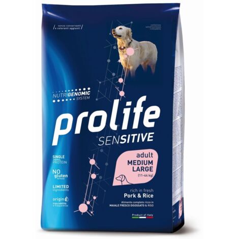 PROLIFE DOG Sensitive Medium - Large Adult Maiale e Riso 2,5 kg