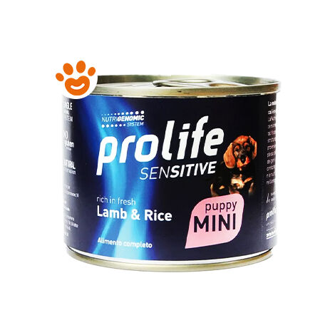 Prolife Dog Sensitive Puppy Mini Agnello e Riso - Prolife Dog Sensitive Puppy Mini Agnello e Riso - Lattina Da 200 Gr