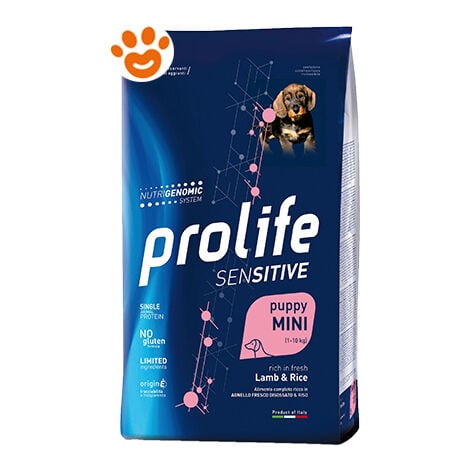 Prolife Dog Sensitive Puppy Mini Agnello e Riso  - Prolife Dog Sensitive Puppy Mini Agnello e Riso - Sacco Da 7 Kg