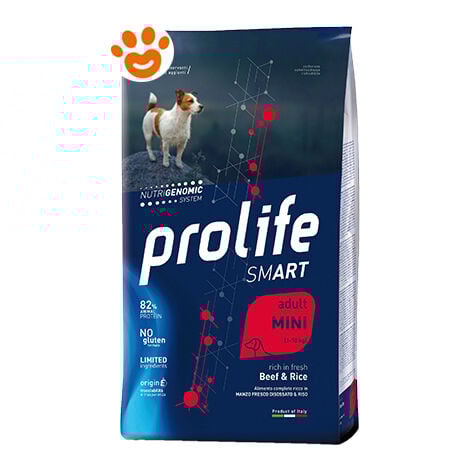 Prolife Dog Smart Adult Mini Manzo e Riso  - Prolife Dog Smart Adult Mini Manzo e Riso - Sacco Da 2 Kg