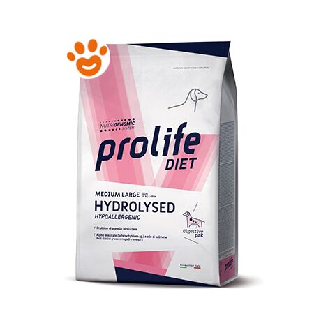 Prolife Dog Veterinary Medium Large Hydrolysed Hypoallergenic  - Prolife Dog Veterinary Medium Large Hydrolysed Hypoallergenic - Sacco Da 8 Kg