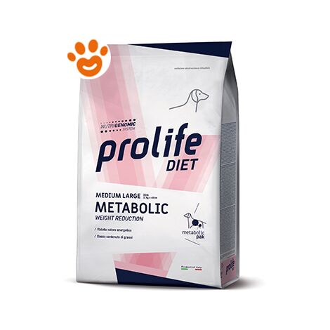 Prolife Dog Veterinary Medium Large Metabolic Weight Reduction  - Prolife Dog Veterinary Medium Large Metabolic Weight Reduction - Sacco Da 2 Kg