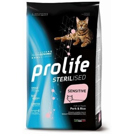 Prolife Gatto Sterilised Sensitive Adult 1,5 kg Maiale e Riso