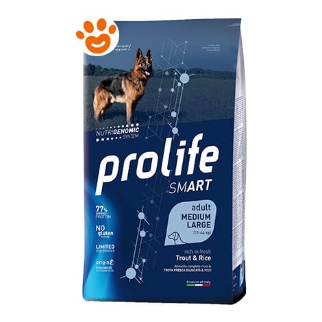 PROLIFE SMART Adult Medium Large Trota e Riso  - PROLIFE SMART Adult Medium Large Trota e Riso - Sacco Da 12 Kg
