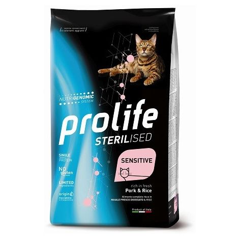 PROLIFE Gatto Sterilizzato Maiale e Riso 1,5KG