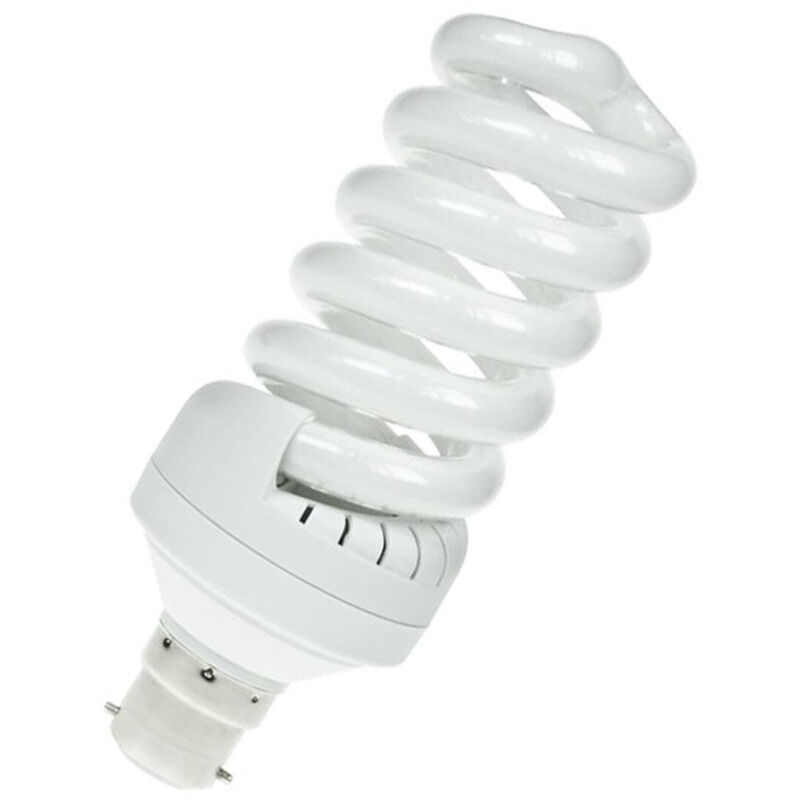 Prolite CFL Helix Spiral 30W BC-B22d (150W Equivalent) 2700K Warm White Frosted 1900lm BC Bayonet B22 Energy Saving Compact Fluorescent Opal Bright
