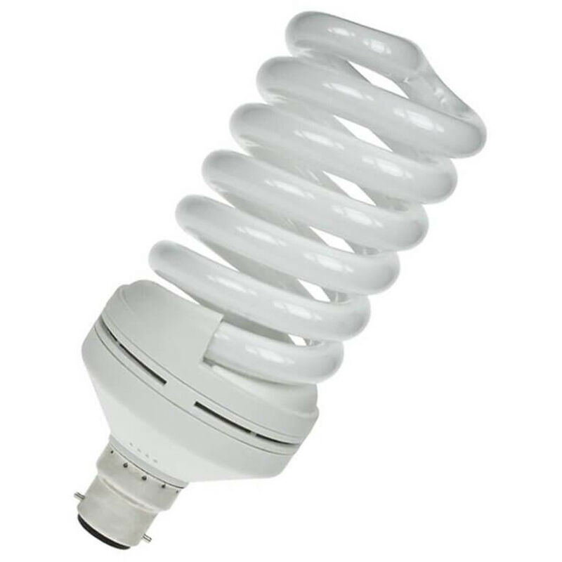 Prolite CFL Helix Spiral 55W BC-B22d (200W Equivalent) 2700K Warm White Frosted 3150lm BC Bayonet B22 Energy Saving Compact Fluorescent Opal Bright