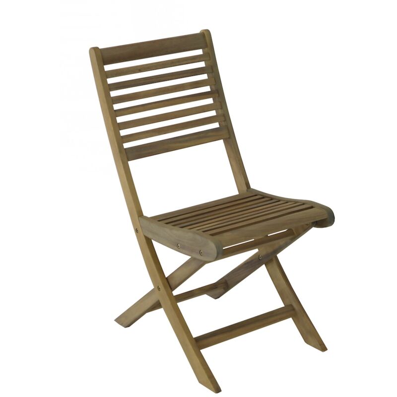 Chaise pliante - saturne - Acacia fsc 100% - Assise et dossier à lattes - Proloisirs
