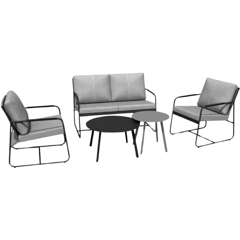 Salon de jardin détente en acier Bali