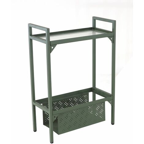 PROLOISIRS Etagère Balcon en acier à 1 niveau - 102 x 24 x 75 cm - vert