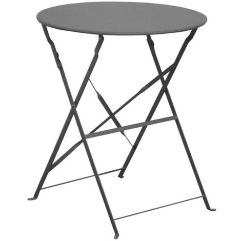 PROLOISIRS Guéridon Cuba rond - 60 cm de diamètre - gris